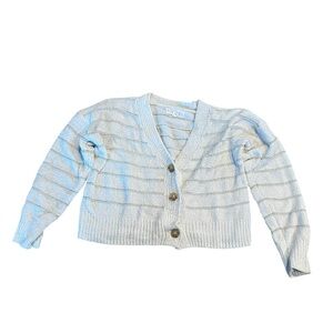 Pink Republic Girls Gray Button Front Cardigan Sweater